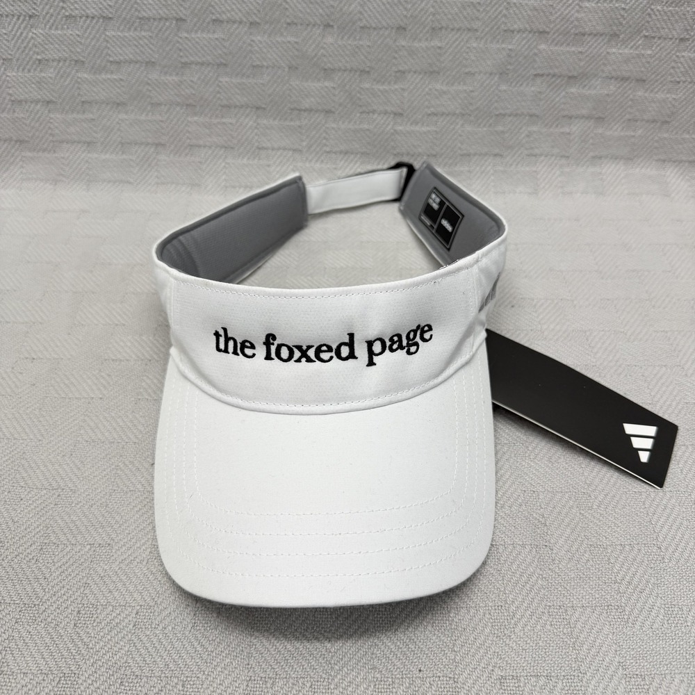 Adidas Hat Visor Unisex One Size White The Foxed Page‎ Embroidered Logo Mesh